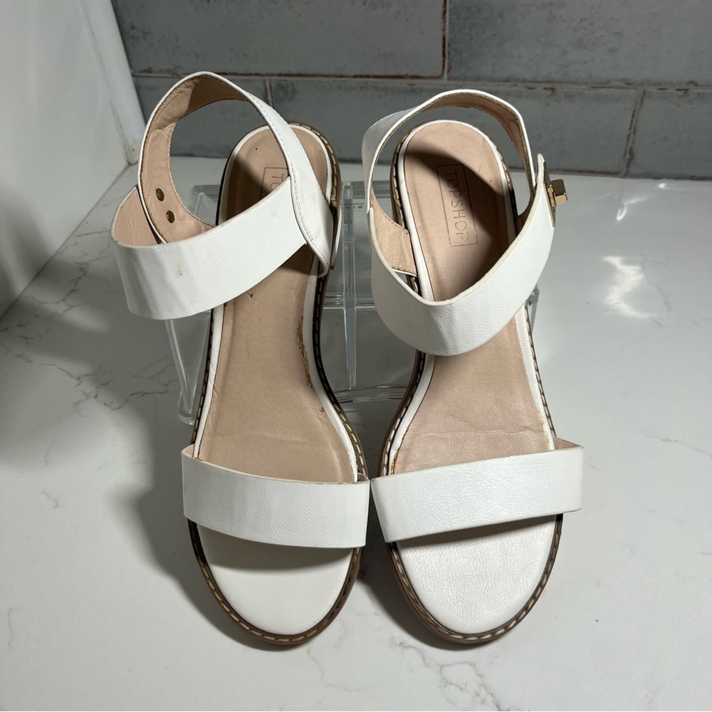 Topshop White Heartbreaker Two Part Heel Sandals 9 - Picture 3 of 13